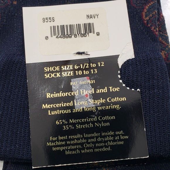 NWT Two Pair Gold Toe Men's Socks (Black and Navy) - Picture 4 of 5